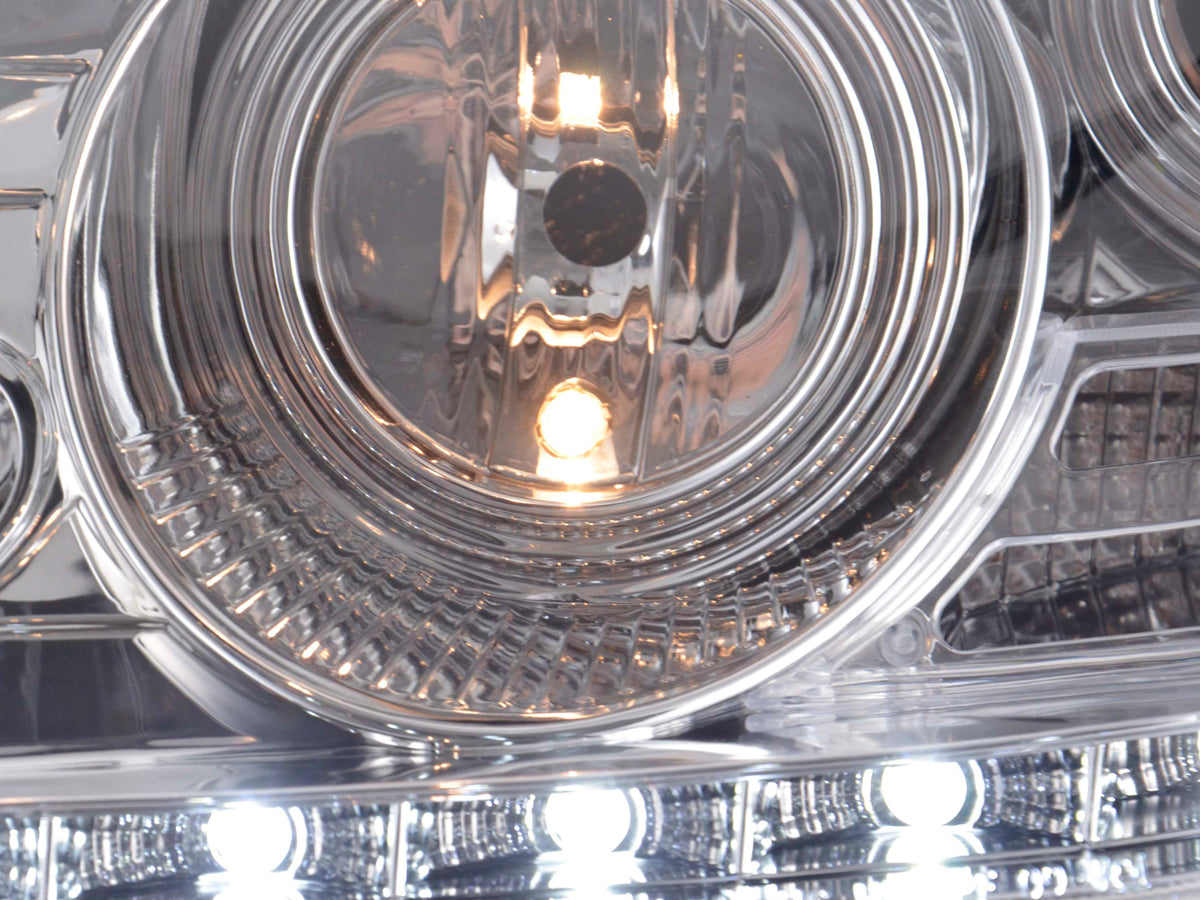Scheinwerfer Set Daylight LED TFL-Optik Mercedes S-Klasse W220 Bj. 02-05 chrom