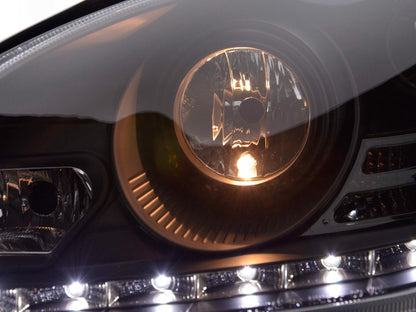 Scheinwerfer Set Daylight LED TFL-Optik Mercedes S-Klasse W220 Bj. 02-05 schwarz
