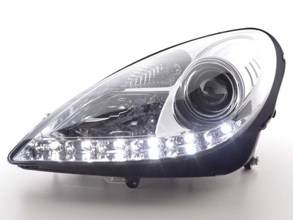 Scheinwerfer Set Daylight LED TFL-Optik Mercedes SLK R171 Bj. 04-11 chrom