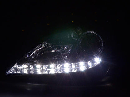 Scheinwerfer Set Daylight LED TFL-Optik Mercedes SLK R171 Bj. 04-11 chrom