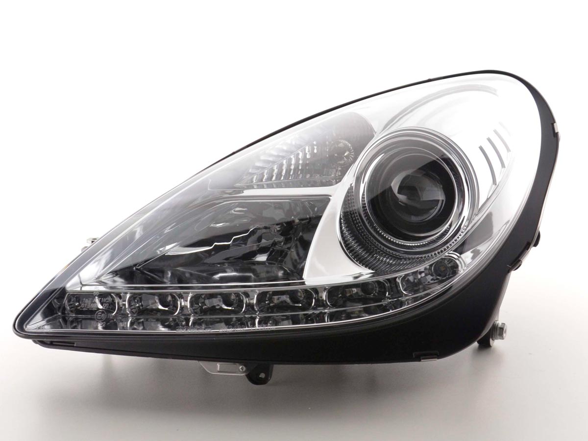 Scheinwerfer Set Daylight LED TFL-Optik Mercedes SLK R171 Bj. 04-11 chrom