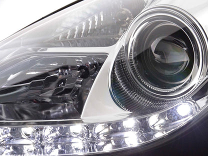Scheinwerfer Set Daylight LED TFL-Optik Mercedes SLK R171 Bj. 04-11 chrom