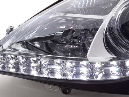 Scheinwerfer Set Daylight LED TFL-Optik Mercedes SLK R171 Bj. 04-11 chrom