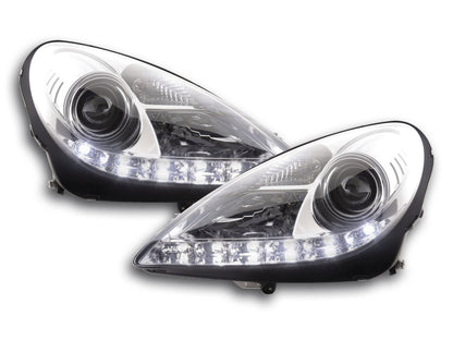 Scheinwerfer Set Daylight LED TFL-Optik Mercedes SLK R171 Bj. 04-11 chrom