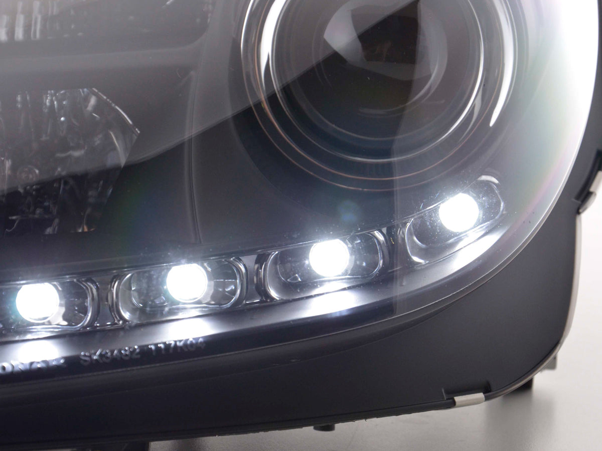 Scheinwerfer Set Daylight LED Tagfahrlicht Mercedes SLK R171 schwarz