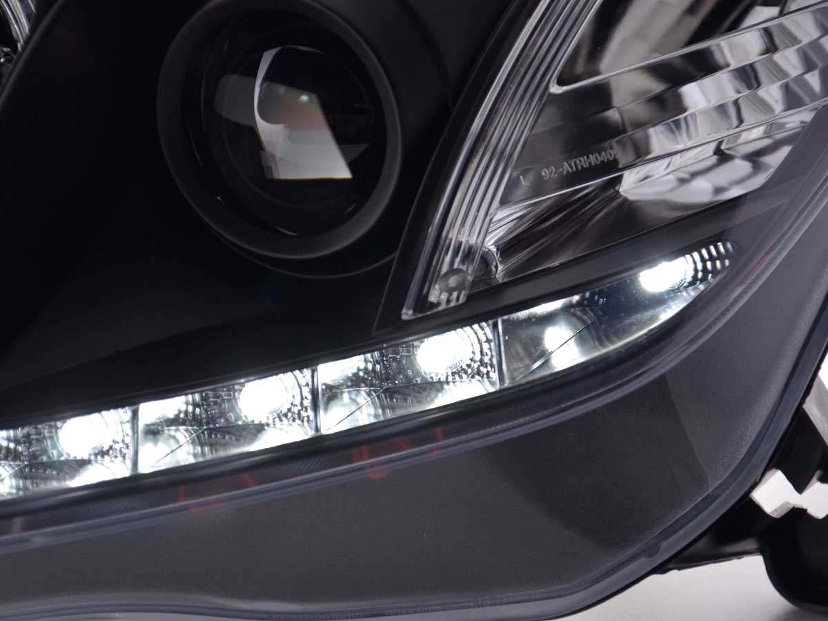 Scheinwerfer Set Daylight LED Tagfahrlicht Opel Astra H Bj. 2004-2009 schwarz