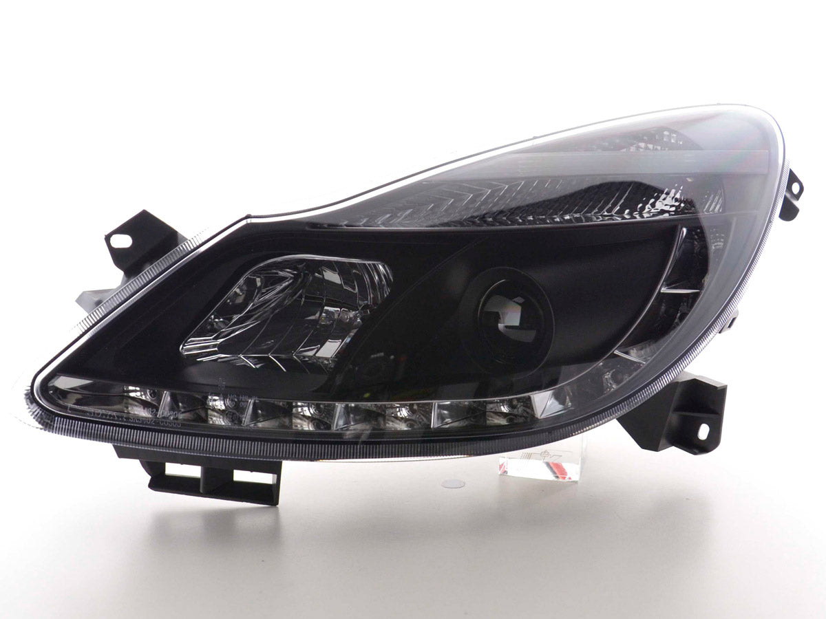 Scheinwerfer Set Daylight LED TFL-Optik Opel Corsa D  06- schwarz