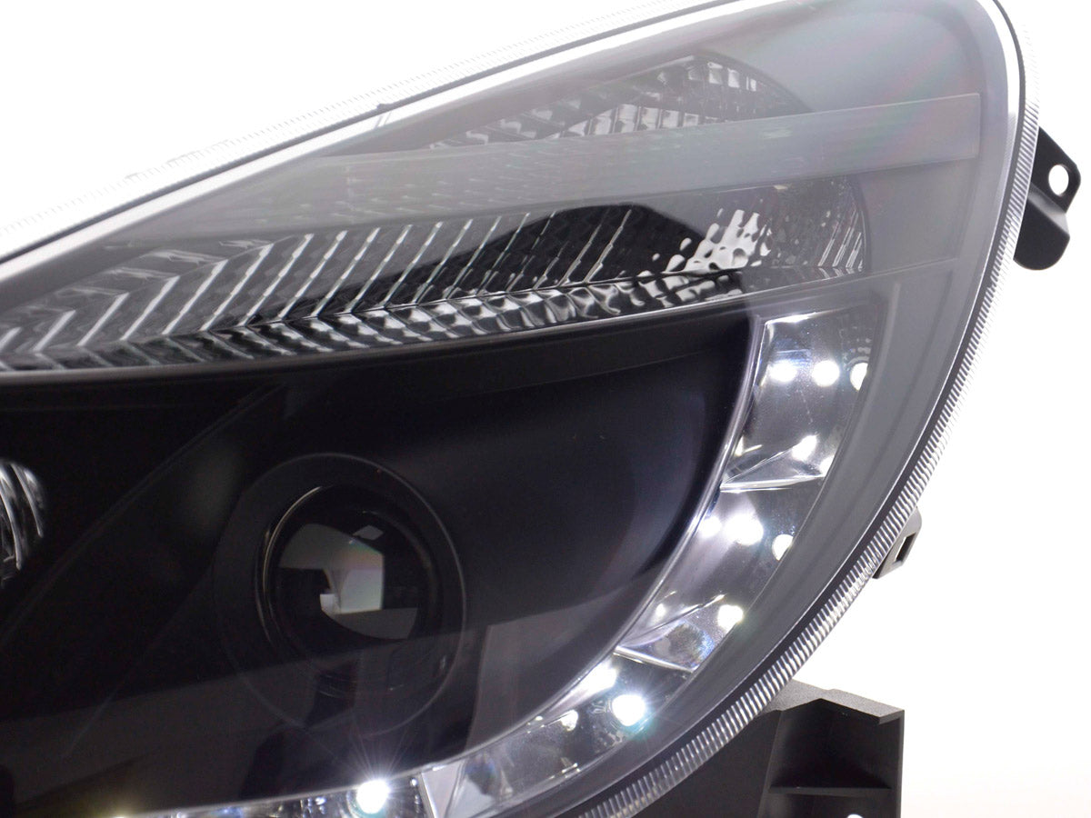 Scheinwerfer Set Daylight LED TFL-Optik Opel Corsa D  06- schwarz