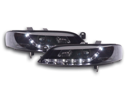 Scheinwerfer Set Daylight LED TFL-Optik Opel Vectra B Bj. 99-02 schwarz