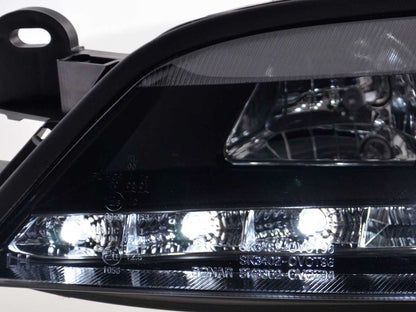 Scheinwerfer Set Daylight LED Tagfahrlicht Opel Vectra B Bj. 99-02 schwarz