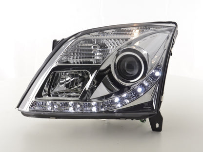 Scheinwerfer Set Daylight LED TFL-Optik Opel Vectra C Bj. 02-05 chrom