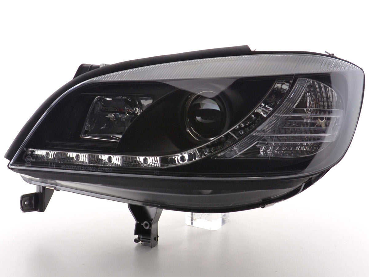 Scheinwerfer Set Daylight LED TFL-Optik Opel Zafira A  99-04 schwarz