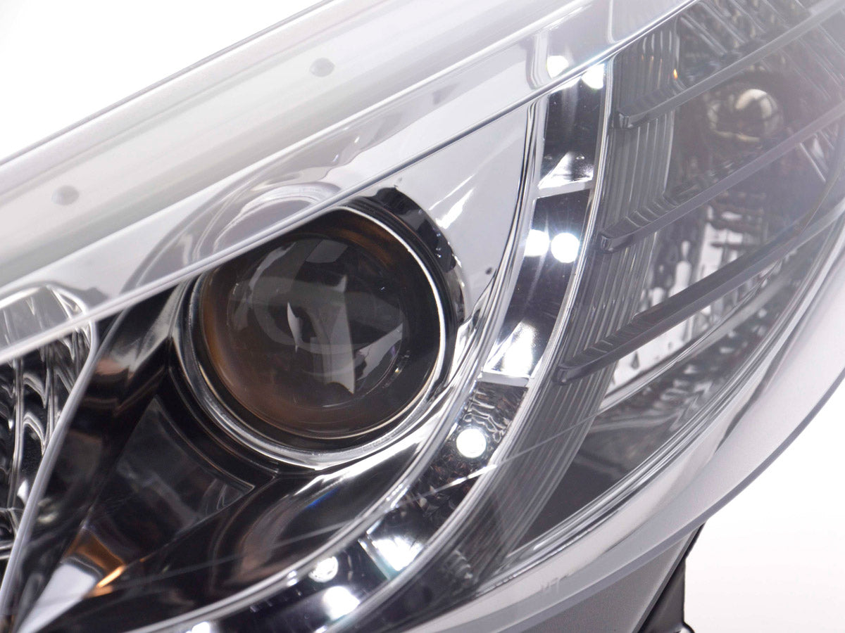 Scheinwerfer Set Daylight LED TFL-Optik Peugeot 207 Bj. 06- chrom