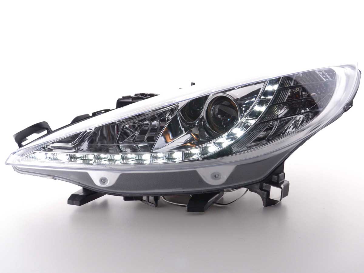 Scheinwerfer Set Daylight LED Tagfahrlicht Peugeot 207 Bj. 06- chrom