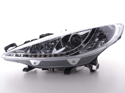 Scheinwerfer Set Daylight LED Tagfahrlicht Peugeot 207 Bj. 06- chrom