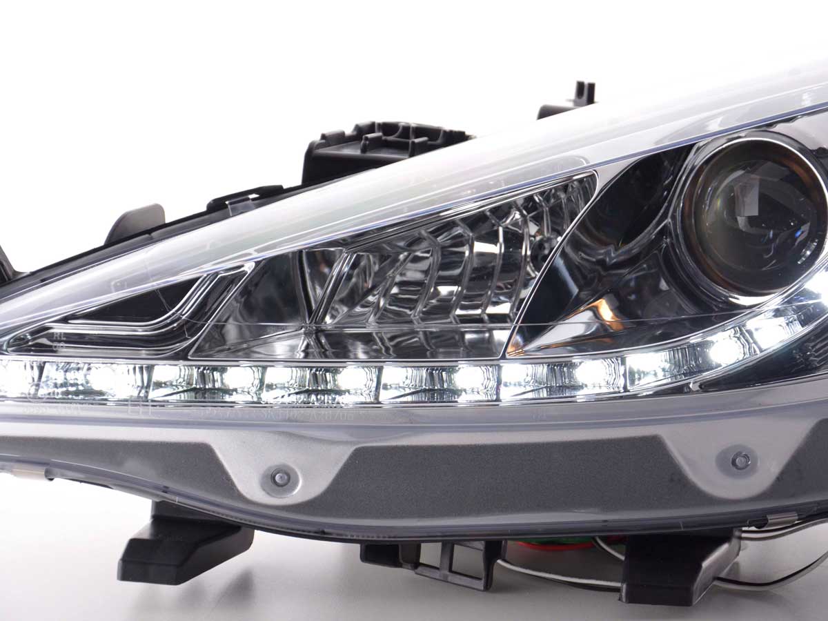 Scheinwerfer Set Daylight LED Tagfahrlicht Peugeot 207 Bj. 06- chrom