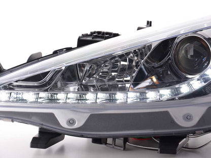 Scheinwerfer Set Daylight LED Tagfahrlicht Peugeot 207 Bj. 06- chrom