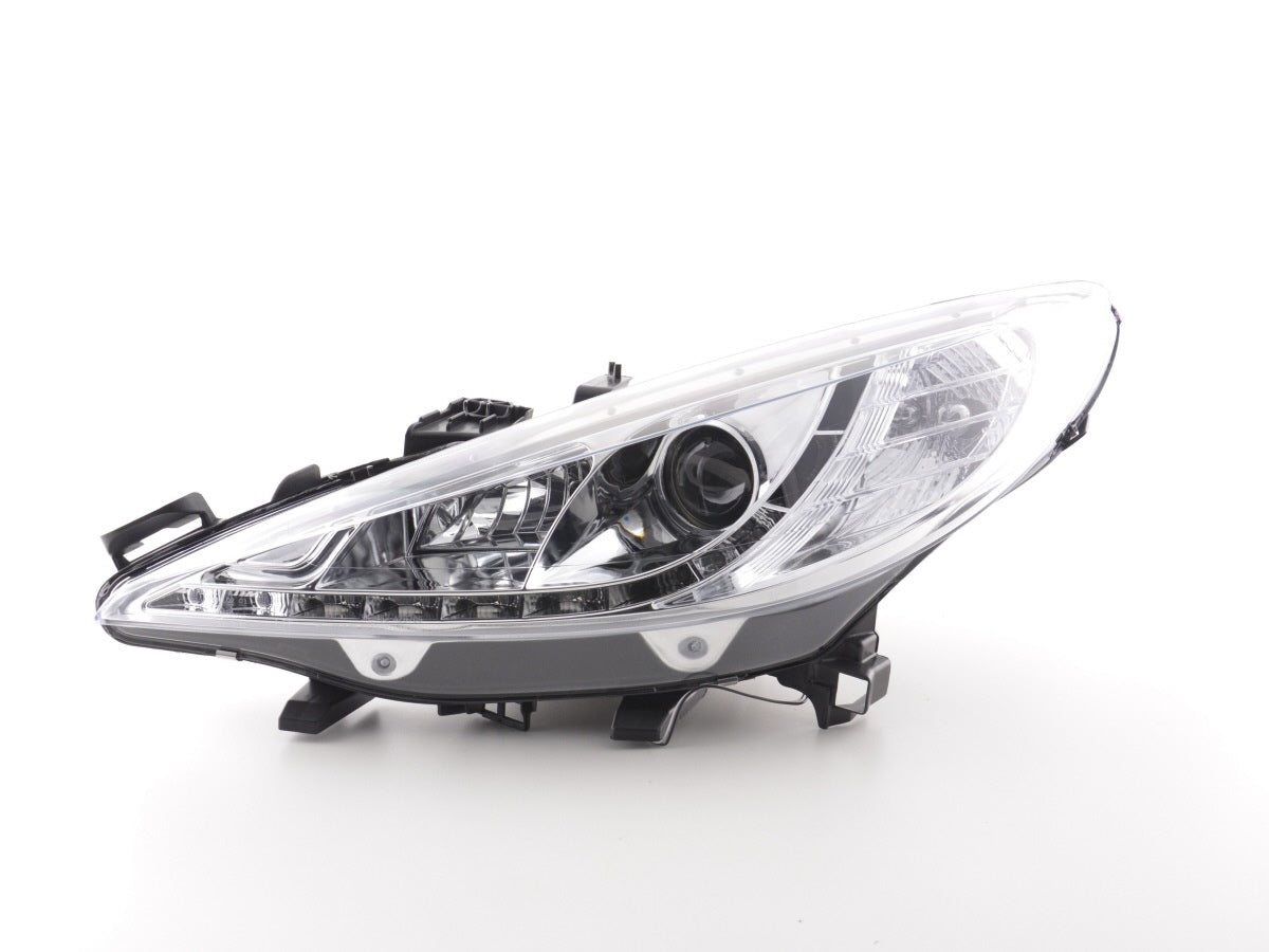 Scheinwerfer Set Daylight LED Tagfahrlicht Peugeot 207 Bj. 06- chrom für Rechtslenker
