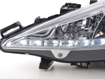 Scheinwerfer Set Daylight LED Tagfahrlicht Peugeot 207 Bj. 06- chrom für Rechtslenker