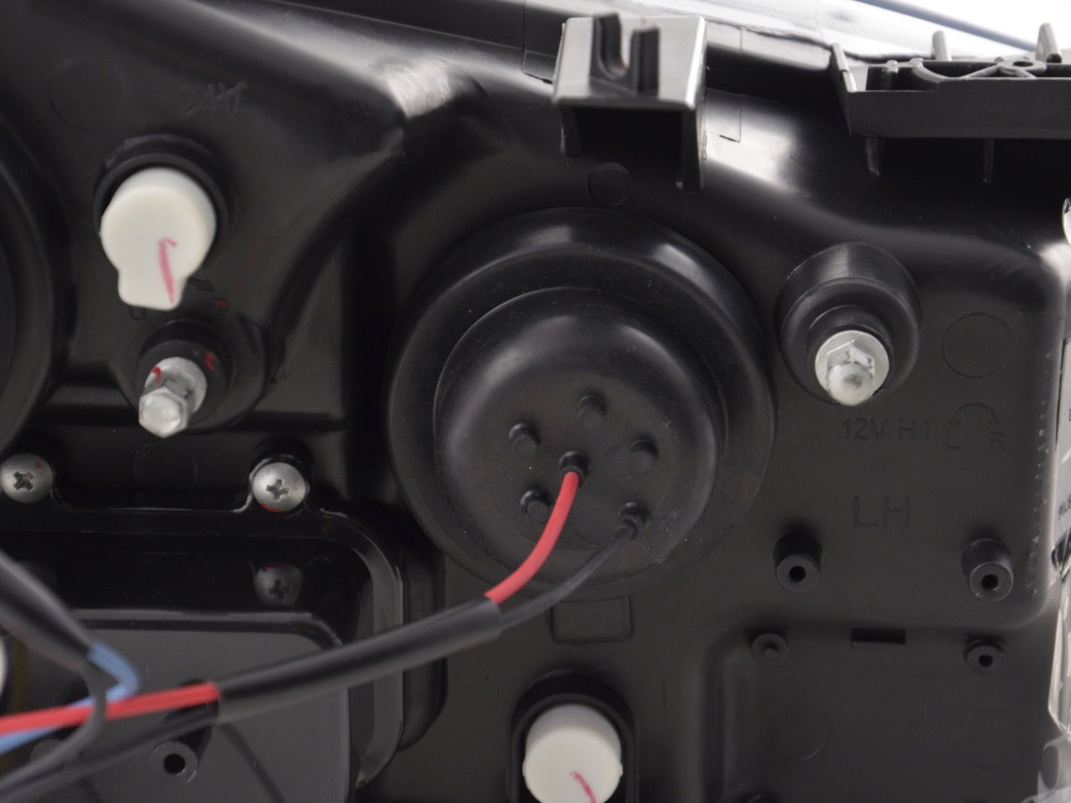 Scheinwerfer Set Daylight LED Tagfahrlicht Peugeot 207 Bj. 06- chrom für Rechtslenker