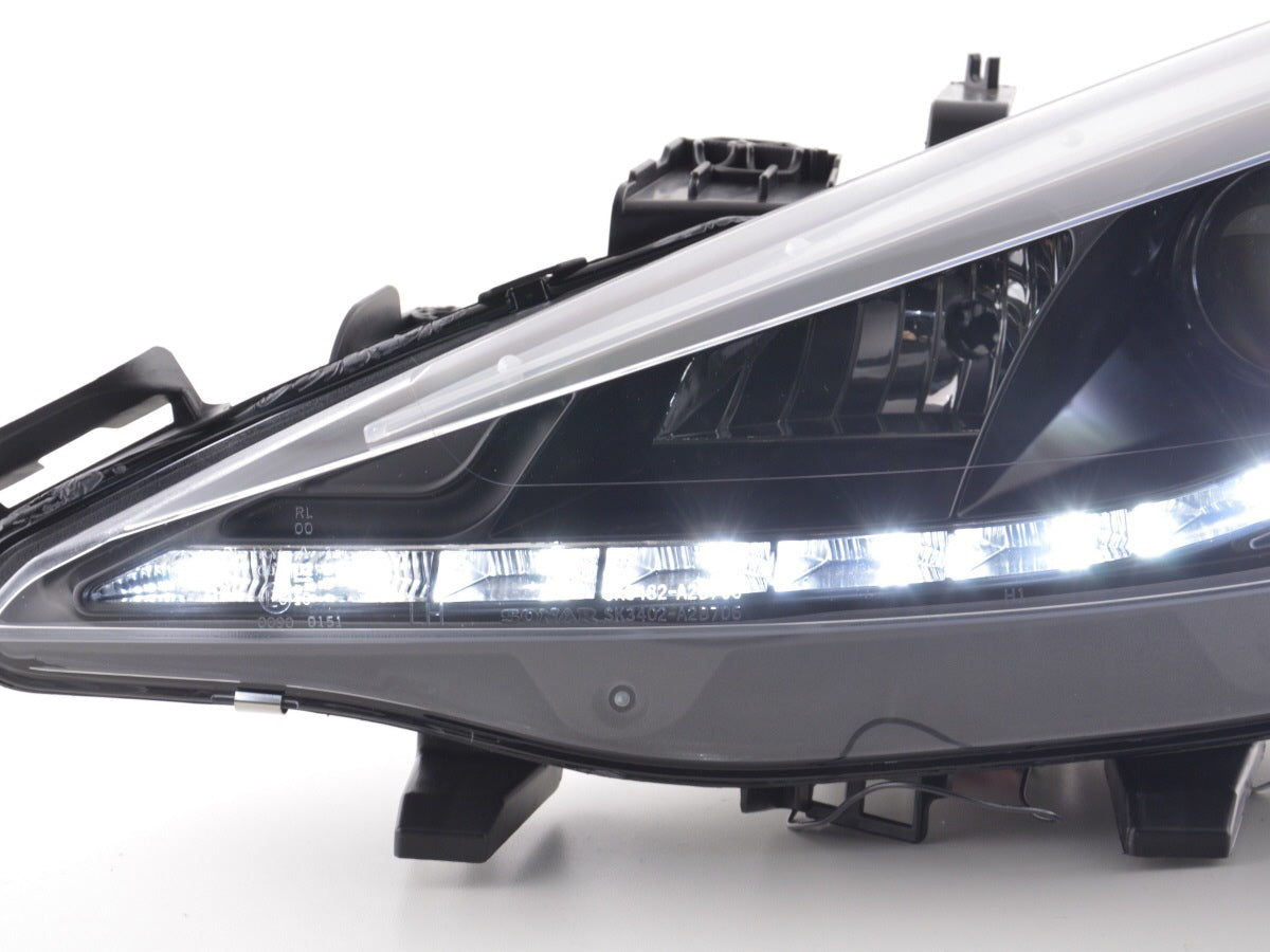 Scheinwerfer Set Daylight LED Tagfahrlicht Peugeot 207  06- schwarz für Rechtslenker