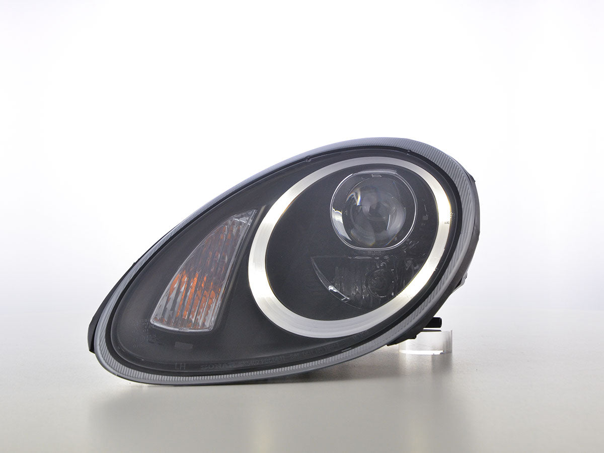 Scheinwerfer Set Daylight LED TFL-Optik Porsche Boxster Typ 987 Bj. 04-09 schwarz