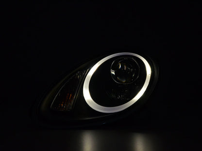 Scheinwerfer Set Daylight LED TFL-Optik Porsche Boxster Typ 987 Bj. 04-09 schwarz