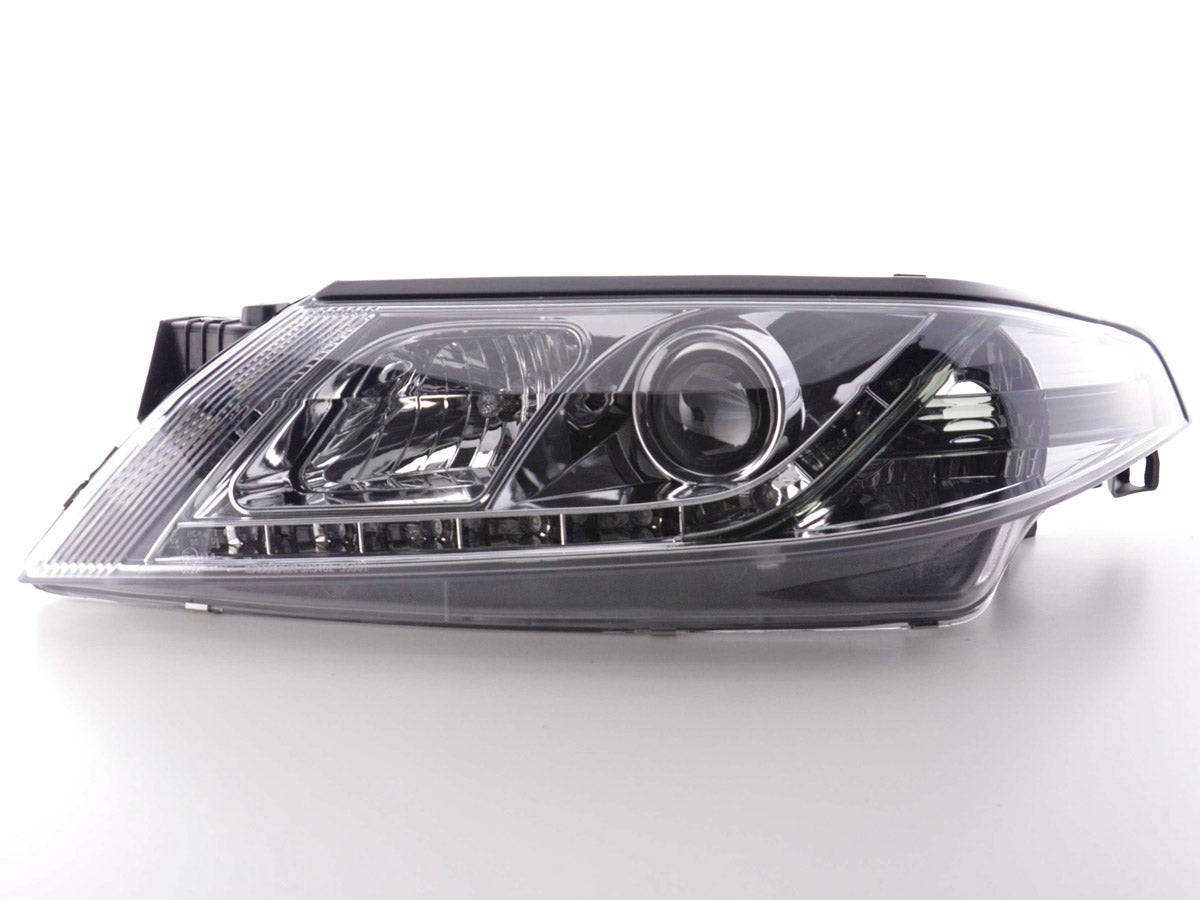 Scheinwerfer Set Daylight LED TFL-Optik Renault Laguna (Typ G) Bj. 01-05 chrom