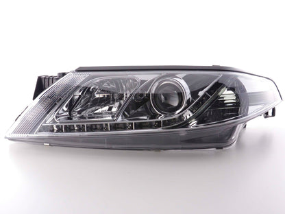 Scheinwerfer Set Daylight LED TFL-Optik Renault Laguna (Typ G) Bj. 01-05 chrom