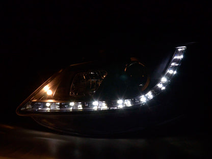 Scheinwerfer Set Daylight LED TFL-Optik Seat Ibiza Typ 6J Bj. 08-12 schwarz