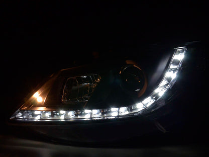 Scheinwerfer Set Daylight LED Tagfahrlicht Seat Ibiza Typ 6J Bj. 08- schwarz