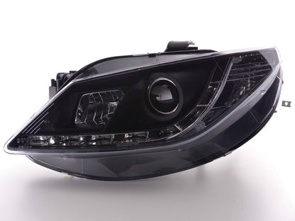 Scheinwerfer Set Daylight LED Tagfahrlicht Seat Ibiza Typ 6J Bj. 08- schwarz