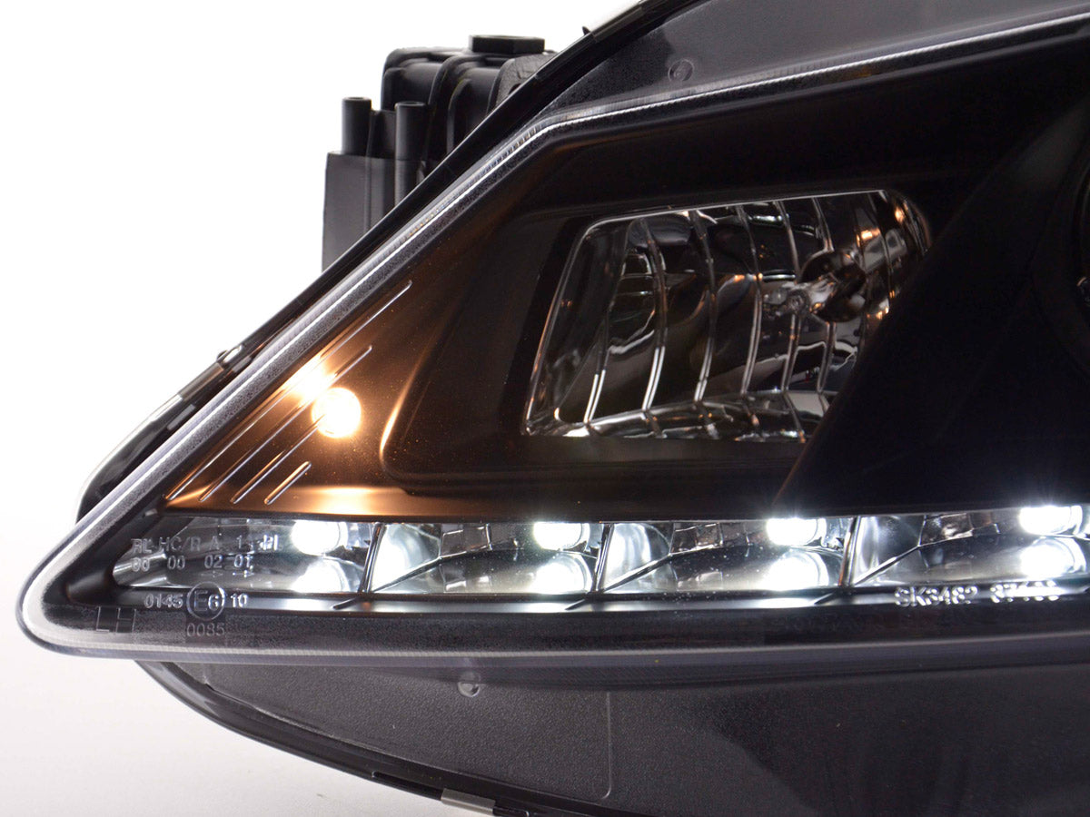 Scheinwerfer Set Daylight LED Tagfahrlicht Seat Ibiza Typ 6J Bj. 08- schwarz