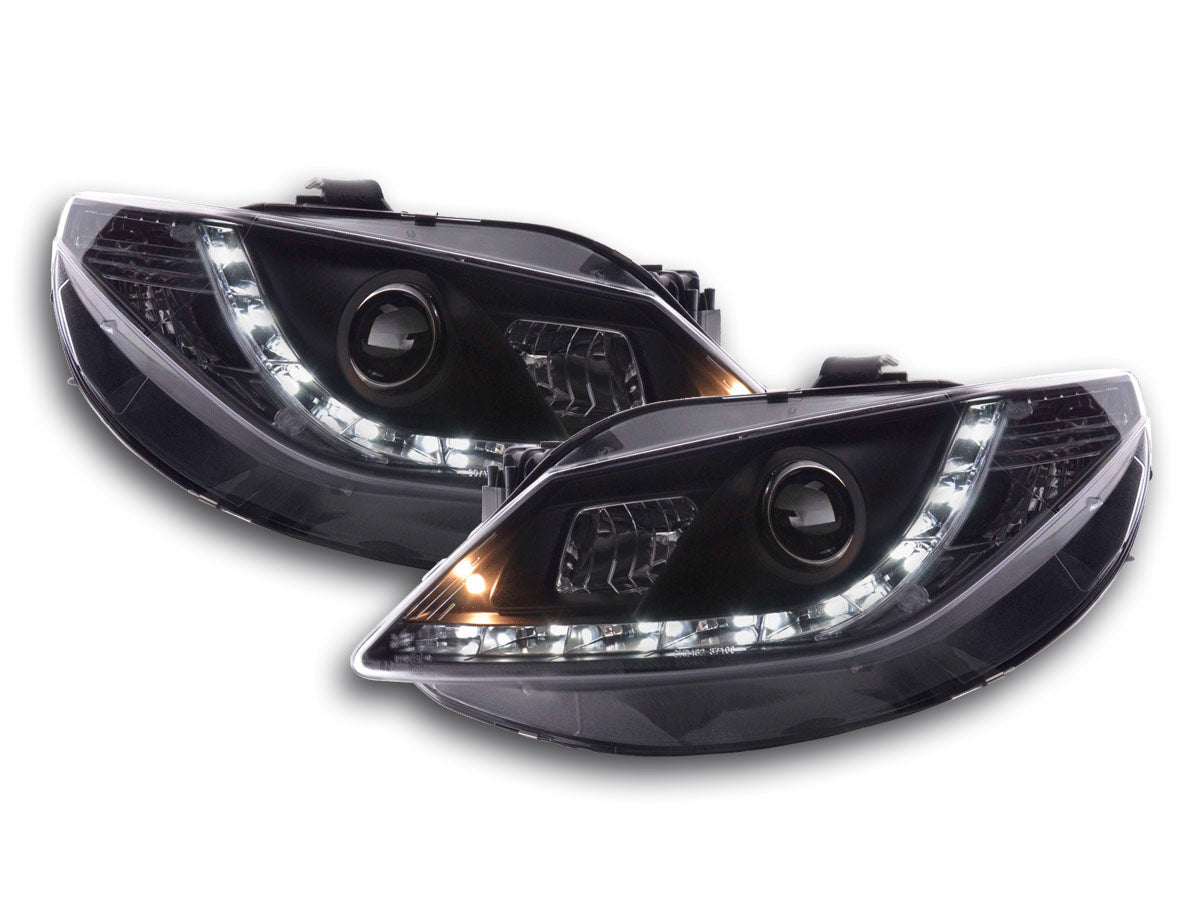 Scheinwerfer Set Daylight LED Tagfahrlicht Seat Ibiza Typ 6J Bj. 08- schwarz