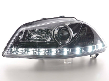 Scheinwerfer Set Daylight LED Tagfahrlicht Seat Ibiza 3 6L Bj. 02-08 chrom