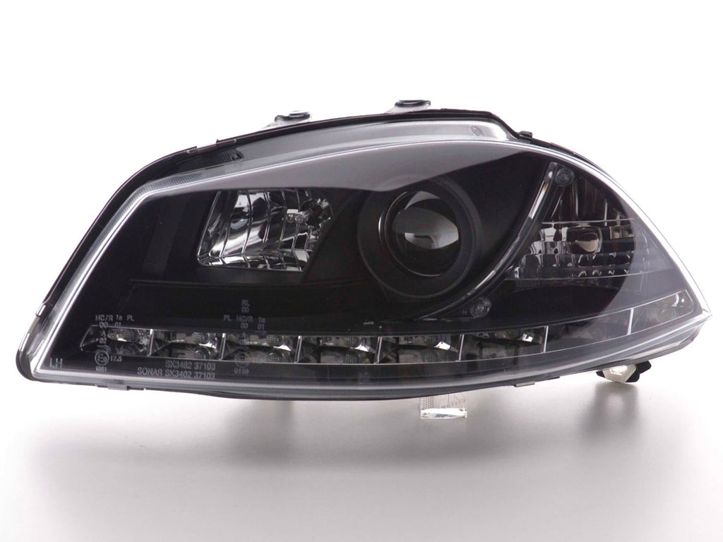 Scheinwerfer Set Daylight LED Tagfahrlicht Seat Ibiza 3 6L  02-08 schwarz