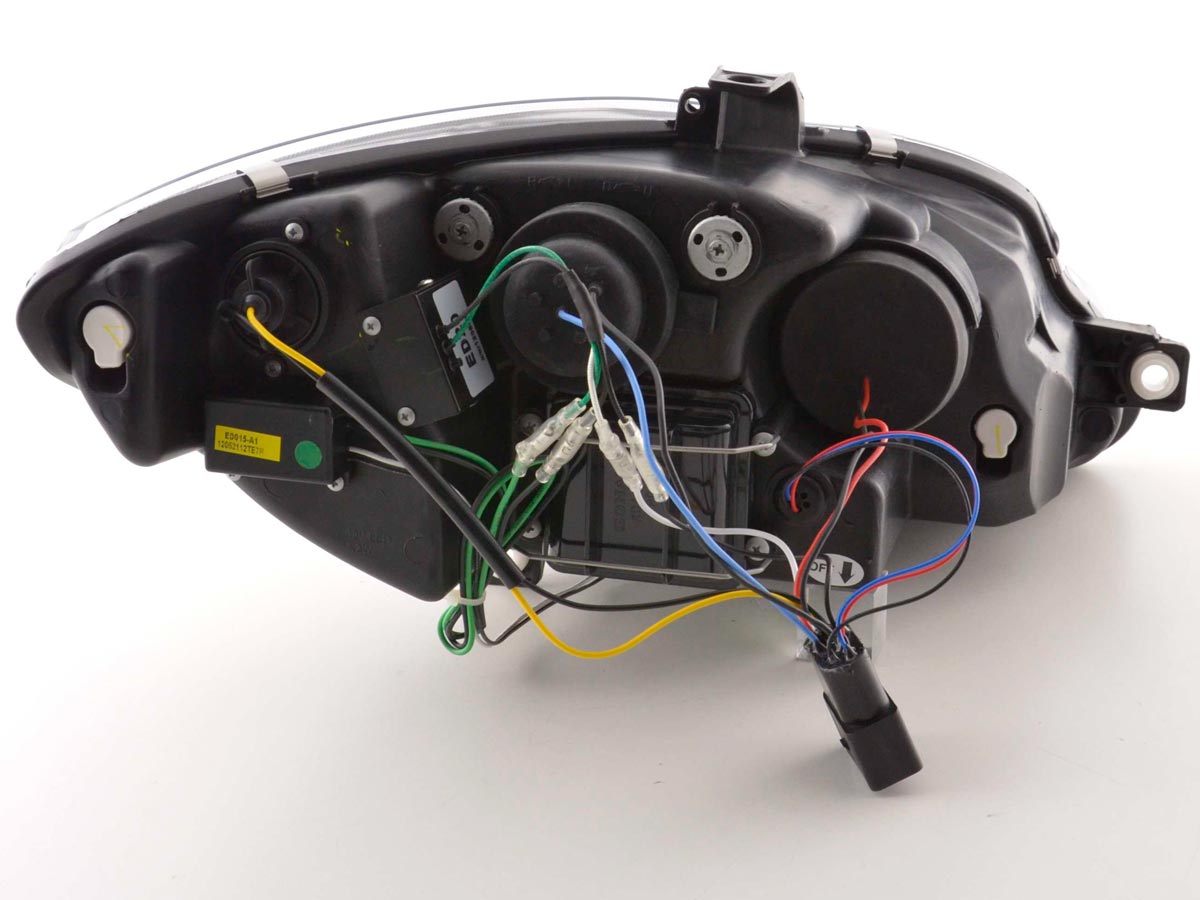 Scheinwerfer Set Daylight LED TFL-Optik Seat Leon Typ 1P Bj. 05-09 schwarz