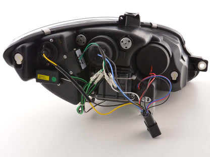 Scheinwerfer Set Daylight LED TFL-Optik Seat Leon Typ 1P Bj. 05-09 schwarz