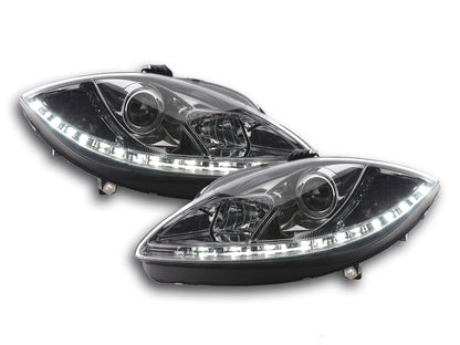 Scheinwerfer Set Daylight LED Tagfahrlicht Seat Leon 1P Bj. 09- chrom