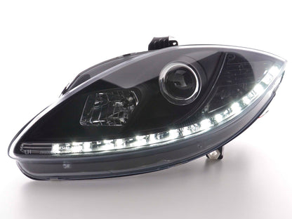 Scheinwerfer Set Daylight LED Tagfahrlicht Seat Leon 1P  09- schwarz