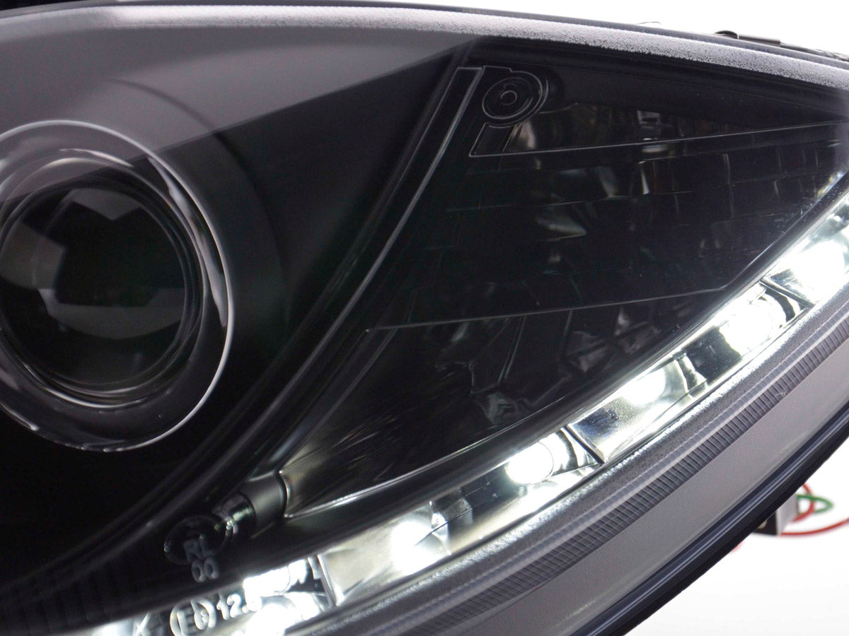 Scheinwerfer Set Daylight LED Tagfahrlicht Seat Leon 1P  09- schwarz