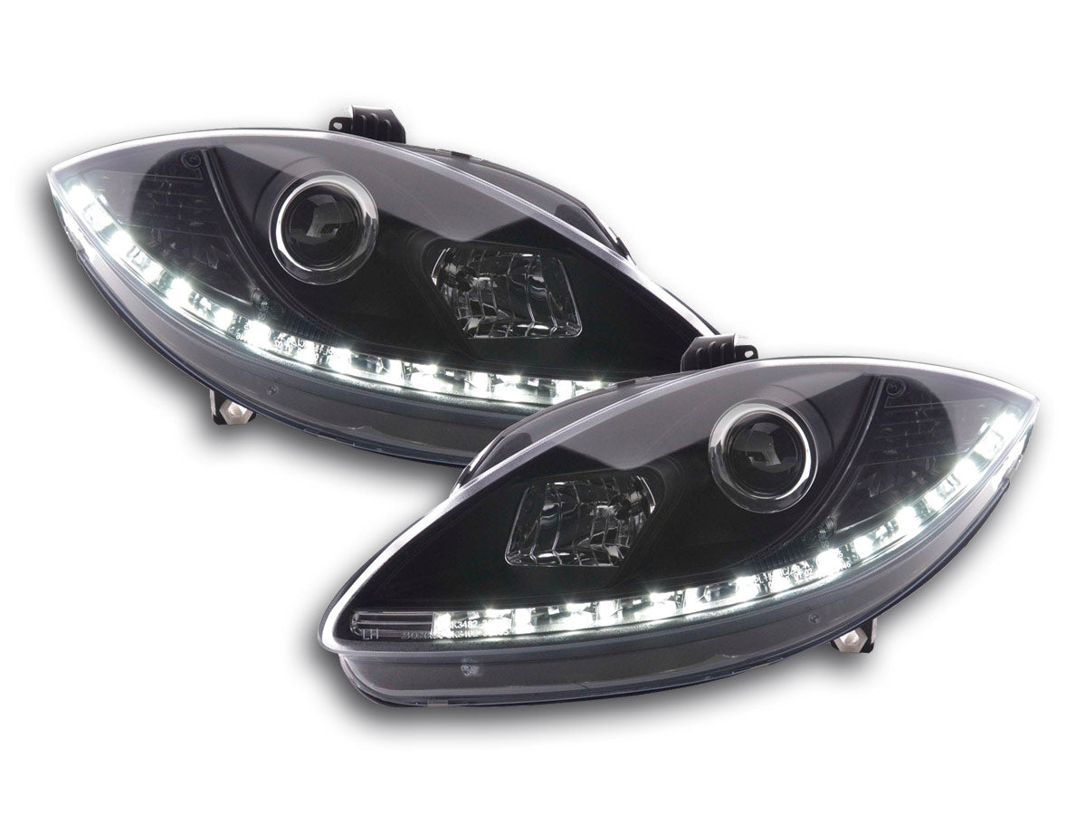 Scheinwerfer Set Daylight LED Tagfahrlicht Seat Leon 1P  09- schwarz