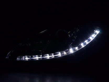 Scheinwerfer Set Daylight LED TFL-Optik Seat Leon 1P Bj. 09- chrom