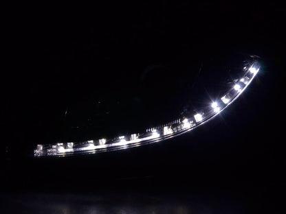 Scheinwerfer Set Daylight LED TFL-Optik Seat Leon 1P  09- schwarz