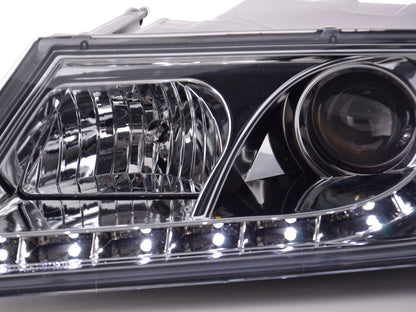 Scheinwerfer Set Daylight LED TFL-Optik Skoda Octavia Typ 1Z Bj. 04-08 chrom
