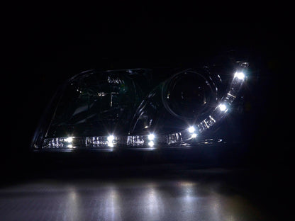 Scheinwerfer Set Daylight LED TFL-Optik Volvo S40/V40 Typ V Bj. 96-04 chrom