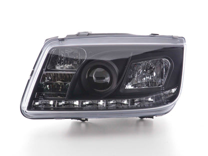 Scheinwerfer Set Daylight LED TFL-Optik VW Bora Typ 1J  99-04 schwarz