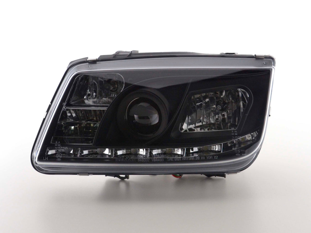 Scheinwerfer Set Daylight LED Tagfahrlicht VW Bora Bj. 98-05 schwarz