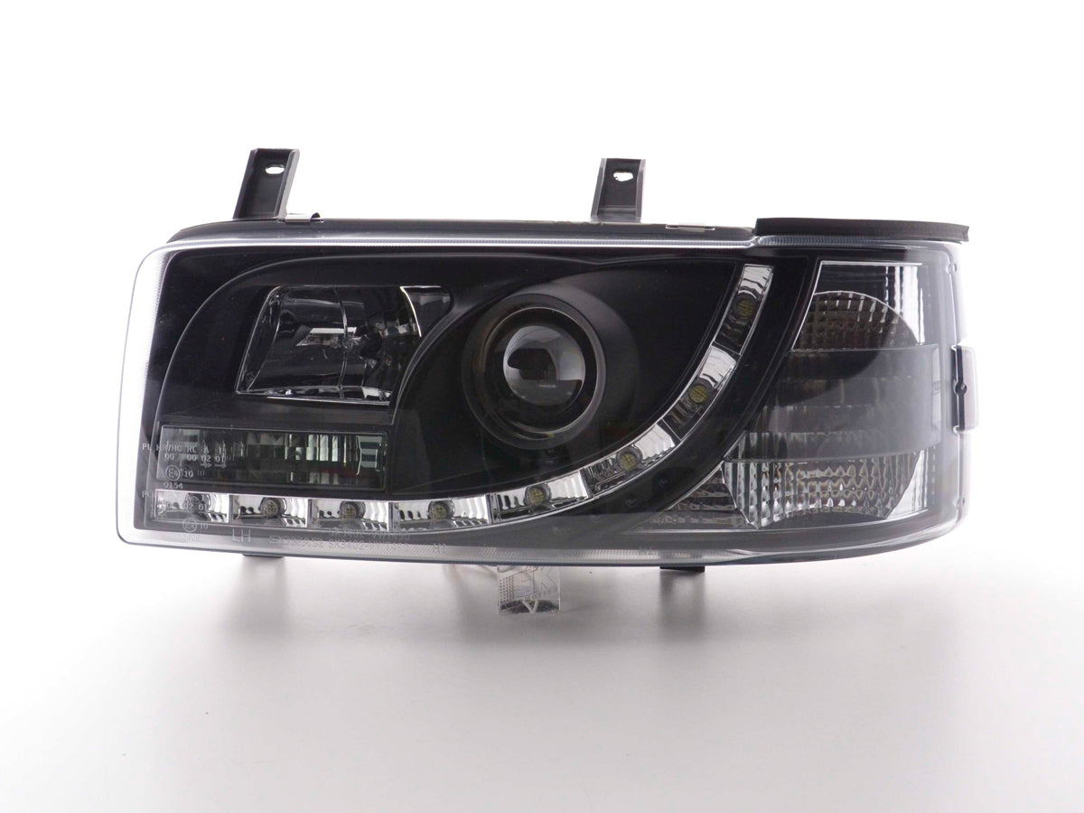 Scheinwerfer Set Daylight LED Tagfahrlicht VW Bus T4 Bj. 90-96 schwarz