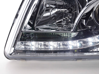 Scheinwerfer Set Daylight LED TFL-Optik VW Bus Typ T5 Bj. 03-09 chrom